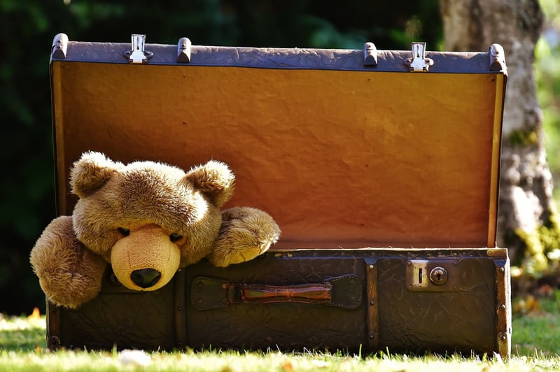 Packed suitcase